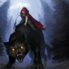 Cool Red Riding Art paint by number