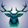 Deer Head Geometric Illustration paint by number