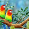 Eastern Rosellas Art paint by number