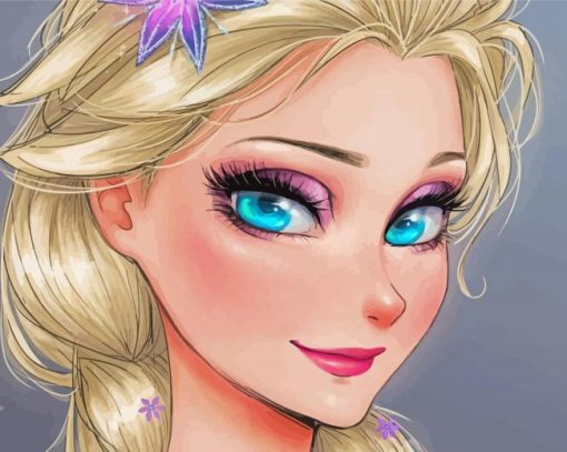 Elsa Modern Disney Princess paint by number