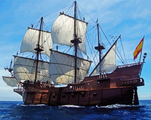 Gallion Ship paint by number