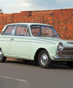 Grey Ford Cortina paint by number