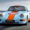 Gulf Porsche On Road paint by number