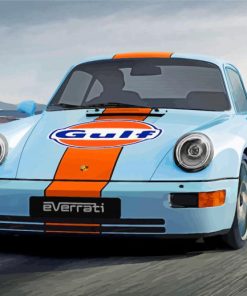 Gulf Porsche On Road paint by number