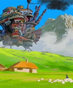 Howls Moving Castle paint by number