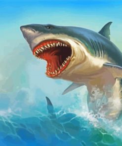 Jumping Shark Art paint by number