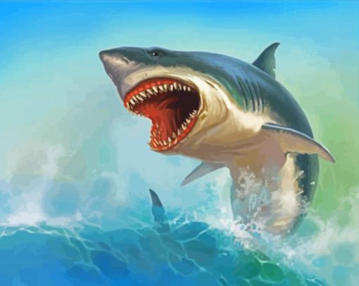 Jumping Shark Art paint by number