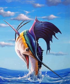 Marlin Fish paint by number