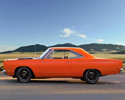 Orange 69 Roadrunner Car Paint by number