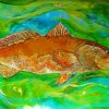 Red Drum Fish Art paint by number