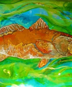 Red Drum Fish Art paint by number