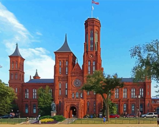 Smithsonian Castle paint by number