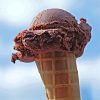 Sweet Chocolate Ice Cream Cone paint by number