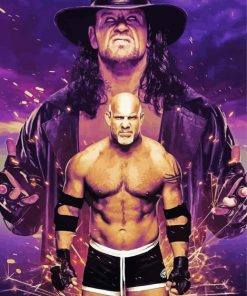 Undertaker And Goldberg paint by number