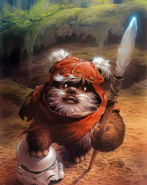 wicket Star Wars Character paint by number