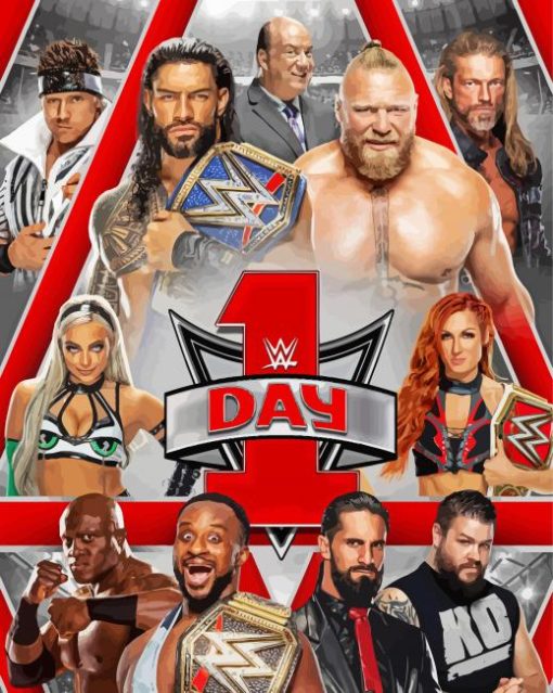 Wwe Poster paint by number