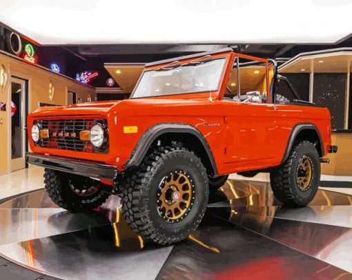 1977 Bronco Four Wheel Drive Paint by number