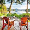 Adirondack Chair By Lake paint by number