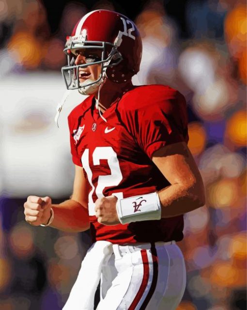 Alabama Football Player Paint by number