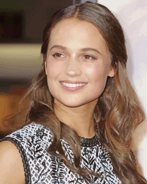 Alicia Vikander paint by number