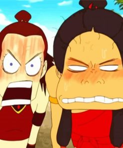 Angry Katara And Suki paint by number