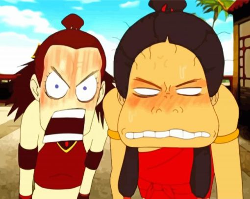 Angry Katara And Suki paint by number