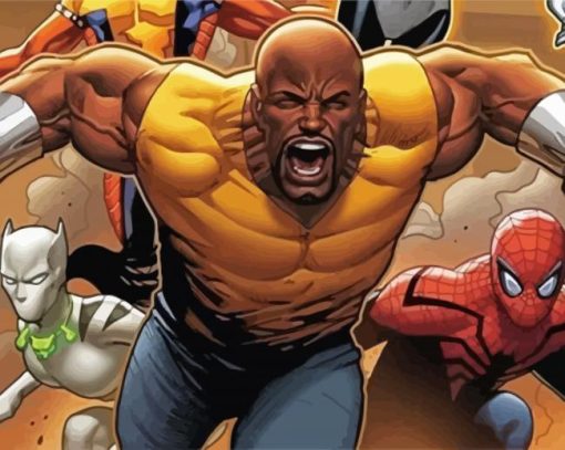 Animated Luke Cage paint by number