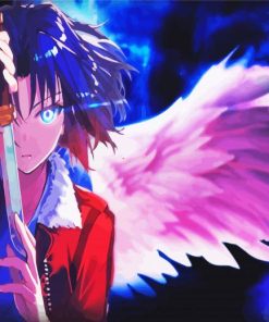 Anime Angel With Knife paint by number