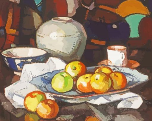 Apples And Jar Peploe Art paint by number