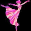 Ballerina Silhouette In Pink paint by number