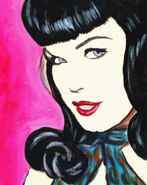 Bettie Page Art paint by number