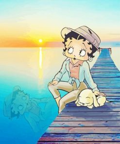 Betty Boop Watching Sunset Paint By Numbers