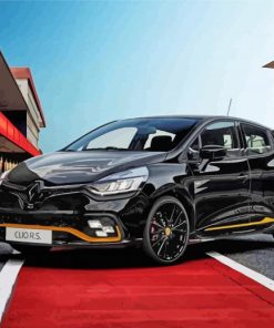 Black Renault Clio Sport paint by number