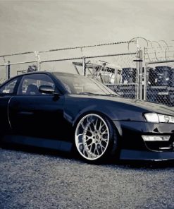 Black And White Nissan 200sx paint by number