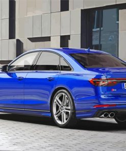 Blue Audi A8 paint by number