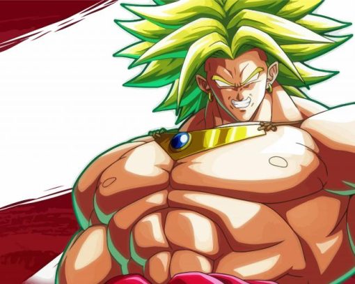 Broly Anime Character paint by number