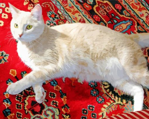 Cat With Oriental Rug Paint by number