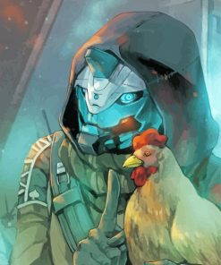 Cayde 6 And Chicken paint by number