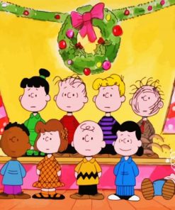 Christmas Peanuts Gang paint by number