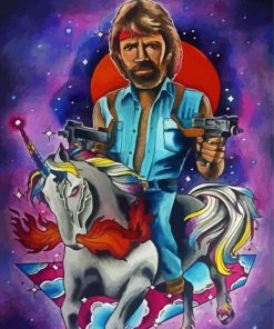 Chuck Norris Art paint by number