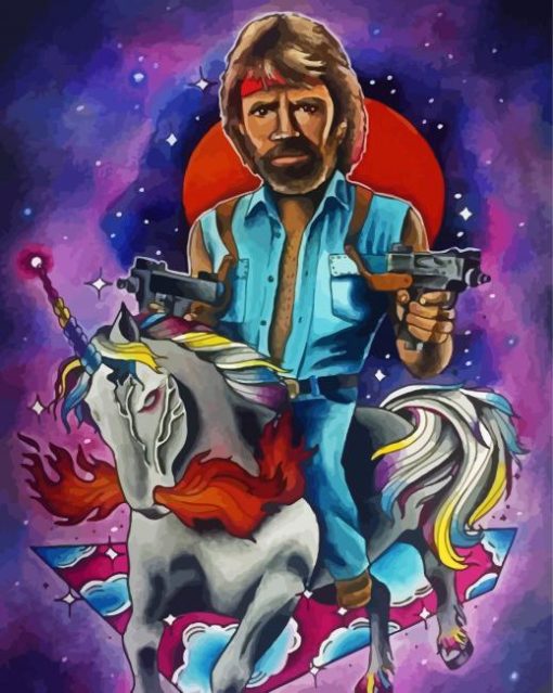 Chuck Norris Art paint by number