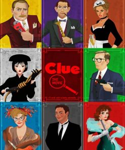 Clue Movie Poster Art paint by number