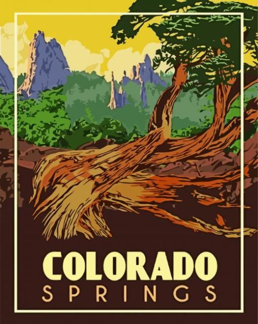 Colorado Springs Poster paint by number