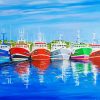 Colorful Trawlers paint by number