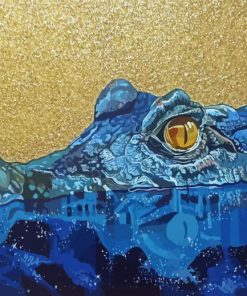 Crocodile In Water Art Paint by number