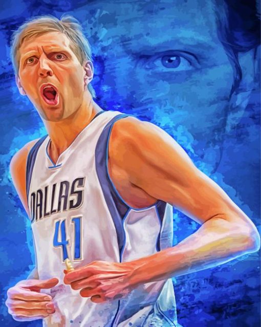 Dirk Werner Nowitzki Player paint by number