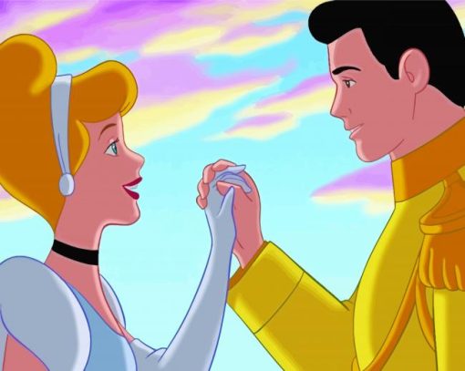 Disney Cinderella And Prince paint by number