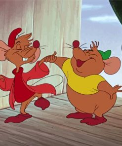 Disney Gus And Jaq Mice Dancing paint by number