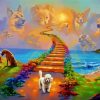 Dogs Rainbow Bridge paint by number