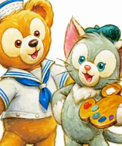 Duffy Bear And Friend paint by number